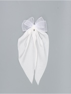 Бант для волос на заколке с лентами, белый, Принцессы - фото 61956141