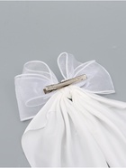 Бант для волос на заколке с лентами, белый, Принцессы - фото 61956143