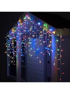 УЦЕНКА Гирлянда «Бахрома» 3×0.9 м, IP65, УМС, белая нить каучук, 144 LED, свечение мульти, 220 В 10964331