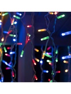 УЦЕНКА Гирлянда «Бахрома» 3×0.9 м, IP65, УМС, белая нить каучук, 144 LED, свечение мульти, 220 В 10964331