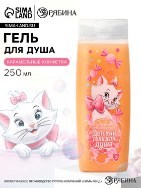 Гель для душа детский, аромат карамельные конфетки, 250 мл, Коты аристократы
