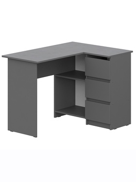 УЦЕНКА Стол угловой с ящиками Денвер, 1090х836х754, Графит 10964356