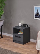 УЦЕНКА Тумба прикроватная Эко 400×375×468 серый графит 10964397 - фото 3918455