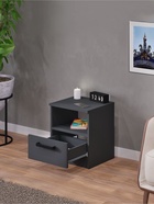 УЦЕНКА Тумба прикроватная Эко 400×375×468 серый графит 10964397 - фото 3918456