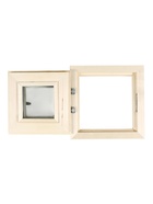 Деревянное окно для бани, 30×30 см, стеклопакет - фото 63128980