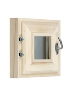 Деревянное окно для бани, 30×30 см, стеклопакет - фото 63128981