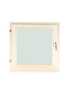 Деревянное окно для бани, 60×60 см, стеклопакет - фото 63128989