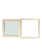 Деревянное окно для бани, 60×60 см, стеклопакет - фото 63128990