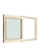 Деревянное окно для бани, 60×60 см, стеклопакет - фото 63128992