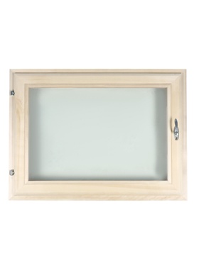 Деревянное окно для бани, 60×80 см, стеклопакет