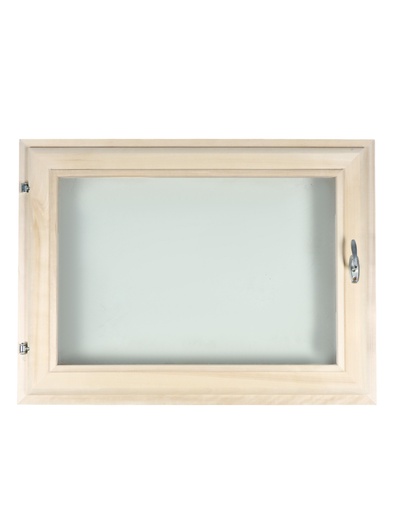 Деревянное окно для бани, 60×80 см, стеклопакет