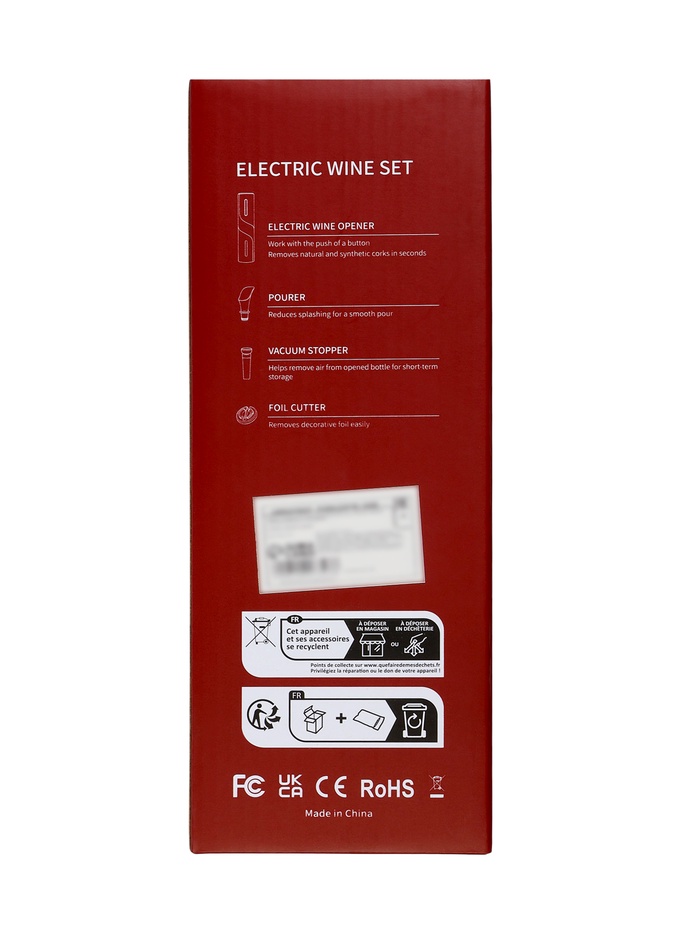 Набор сомелье электрический LSH-04, пробка, аэратор, штопор, от батареек, чёрный - фото 51925059