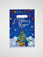 Набор подарочных пакетов, полиэтилен, 4 вида, 20 шт, «Новый год», 20 × 30 см 10864382