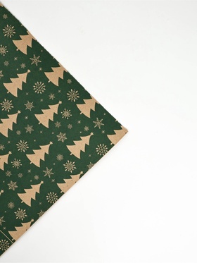 Упаковочная бумага в наборе с ножницами и верёвкой, «Новый год: Зимняя история», рулон 0.68×7 м