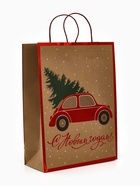 Набор подарочных пакетов «Новогодний подарок», 3 шт, тиснение, 25 × 4 × 30.5 см, 30 × 40 × 11.5 см, 18 × 23 × 10 см 10878841