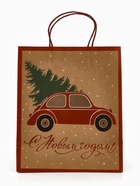 Набор подарочных пакетов «Новогодний подарок», 3 шт, тиснение, 25 × 4 × 30.5 см, 30 × 40 × 11.5 см, 18 × 23 × 10 см 10878841