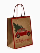 Набор подарочных пакетов «Новогодний подарок», 3 шт, тиснение, 25 × 4 × 30.5 см, 30 × 40 × 11.5 см, 18 × 23 × 10 см 10878841