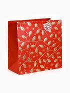 Подарочный пакет «Новогодний», 40 × 40 × 20 см, тиснение, конгрев, 3D-эффект 10878848