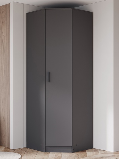 Шкаф угловой «ЭКО», 760(760)×2200×481 мм, цвет графит