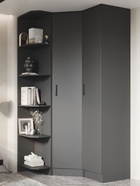 Шкаф угловой «ЭКО», 760(760)×2200×481 мм, цвет графит 10954743