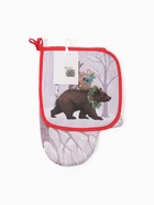 Набор кухонный «Этель. Лесные звери», варежка-прихватка 20×28 см, прихватка 19×19 см - Фото 10