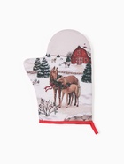 Набор кухонный «Этель» Нorse family, варежка-прихватка 20×28 см, прихватка 19×19 см - фото 63129216