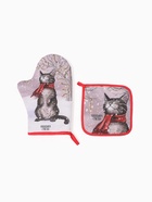 Набор кухонный «Этель. Волшебного счастья»: прихватка 19×19 см, варежка-прихватка 20×28 см - фото 63129232