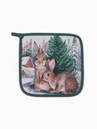 Кухонный набор «Этель. Новогодний лес»: варежка-прихватка 20×28 см, прихватка 19×19 см - Фото 4