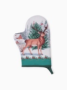 Кухонный набор «Этель. Новогодний лес»: варежка-прихватка 20×28 см, прихватка 19×19 см - Фото 7