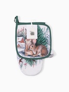 Кухонный набор «Этель. Новогодний лес»: варежка-прихватка 20×28 см, прихватка 19×19 см - Фото 10