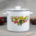 УЦЕНКА Кастрюля 5.5 л цил декор с пластмассовой ручкой - Фото 1