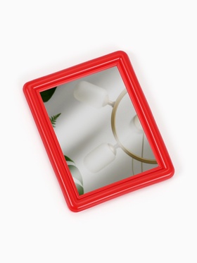 Зеркало (1) б/увел 7,5*6см пластик (фас 20шт цена за шт) фиолет накл QF (комплект 20 шт)