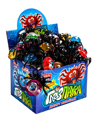 Десерт желейный «Глаз паука», с взрывной карамелью, ассорти, 17 г