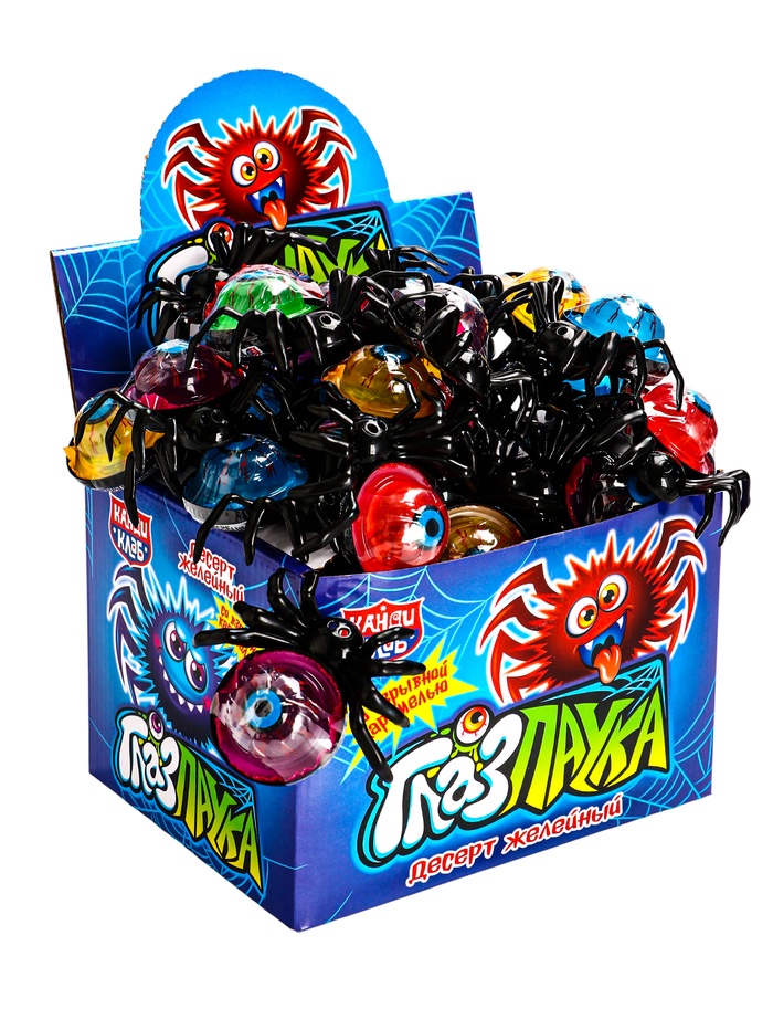 Десерт желейный «Глаз паука», с взрывной карамелью, ассорти, 17 г - Фото 1