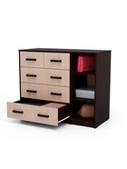 УЦЕНКА Комод 5 ящиков с дверью, 1100х480х900, Венге темный/Венге светлый - Фото 2