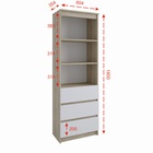 УЦЕНКА Стеллаж Мадера 604х370х1800 Дуб сонома/Белый 10966722 - фото 3918753