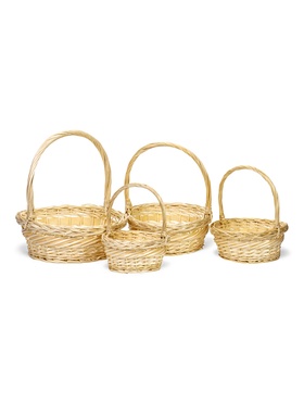 УЦЕНКА Набор корзин, 5 шт, 40×14/42 см, 35×13/38 см, 30×12/33 см, 26×11/28 см, 20×10/24 см, ива 4072