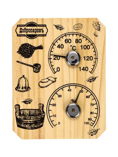 УЦЕНКА Термометр-гигрометр "Табличка", дерево
