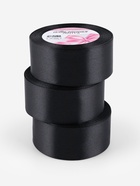 Атласная лента, набор 3 шт., 40 мм, 23±1 м, чёрная №39 - Фото 1