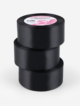 Набор лент атласных (3шт) 40мм*25±1ярд(23м±1м) №39 чёрный ВБ АУ