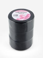 Атласная лента, набор 3 шт., 40 мм, 23±1 м, чёрная №39 - Фото 5