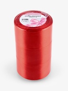 Атласная лента, набор 3 шт., 50 мм, 23±1 м, красная №26 - фото 63129335