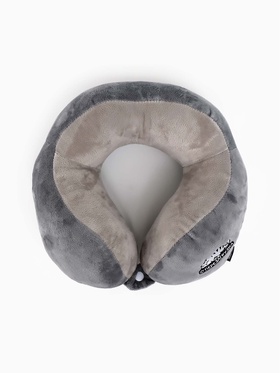 Подушка для путешествий бархатная «Перезагрузка», серая