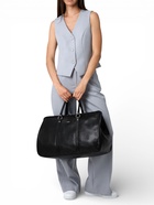 Сумка саквояж дорожная, на молнии, 48×18.5×30 см, чёрная - Фото 10