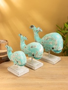 УЦЕНКА Набор сувенирный «Киты» дерево, L - 30.25 и 20 см, цв. бирюзовый 10966865