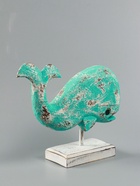 УЦЕНКА Набор сувенирный «Киты» дерево, L - 30.25 и 20 см, цв. бирюзовый 10966865