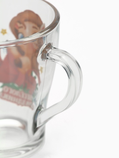 Кружки стеклянные новогодние «Весёлого праздника. Лошади», набор 2 шт. по 300 мл