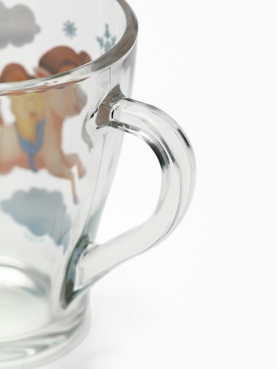 Кружки стеклянные новогодние «Весёлого праздника. Лошади», набор 2 шт. по 300 мл