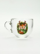 Кружка стеклянная новогодняя «Оленёнок», 500 мл - фото 7729685