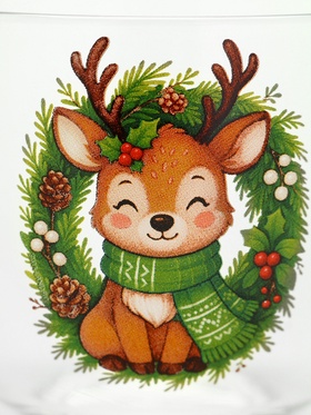 Кружка стеклянная новогодняя «Оленёнок», 500 мл